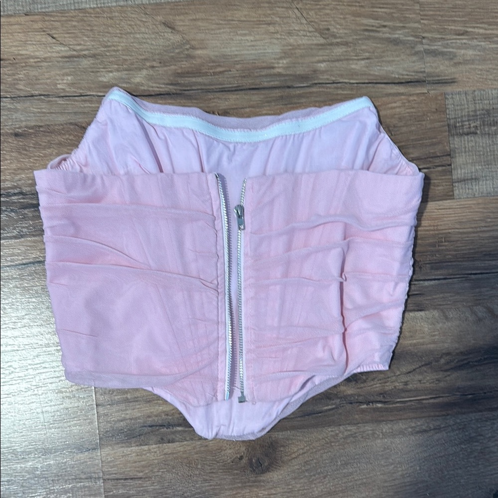 Pink Ruched Corset Top - Picture 2 of 2